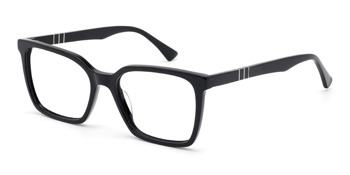 Black Truda Glasses - Rectangle Glasses