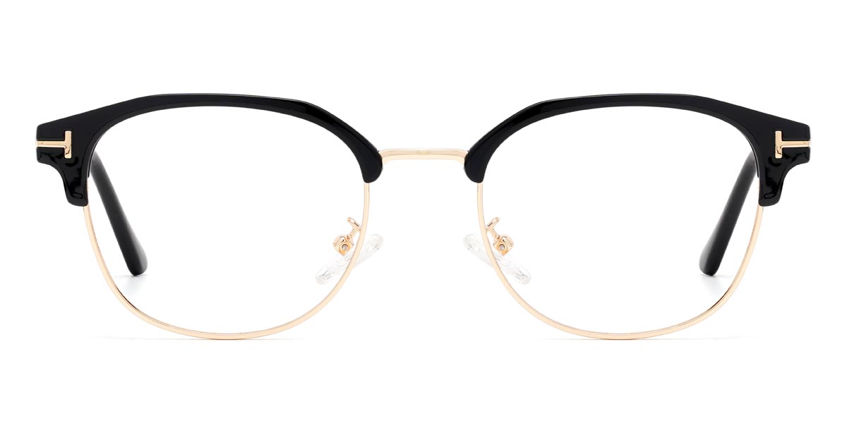 Gold Black Vanessa - Rectangle Glasses