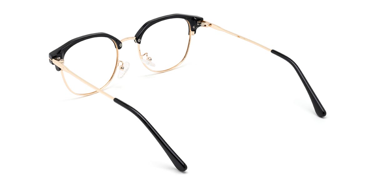 Gold Black Vanessa - Rectangle Glasses