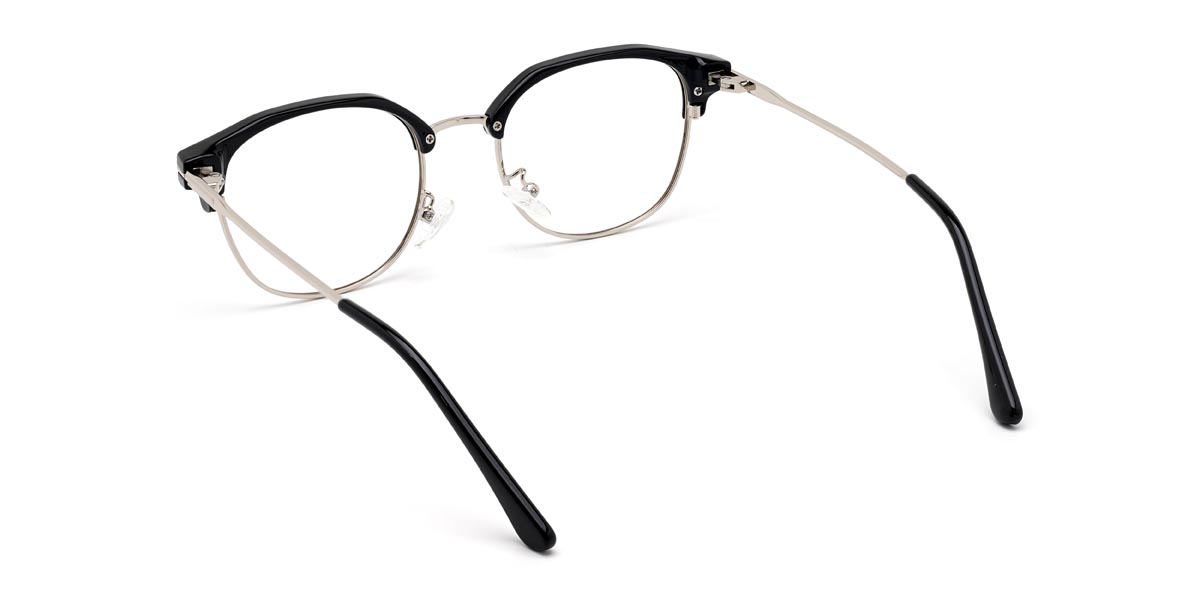 Schwarz Silber Vanessa - Rectangle Glasses