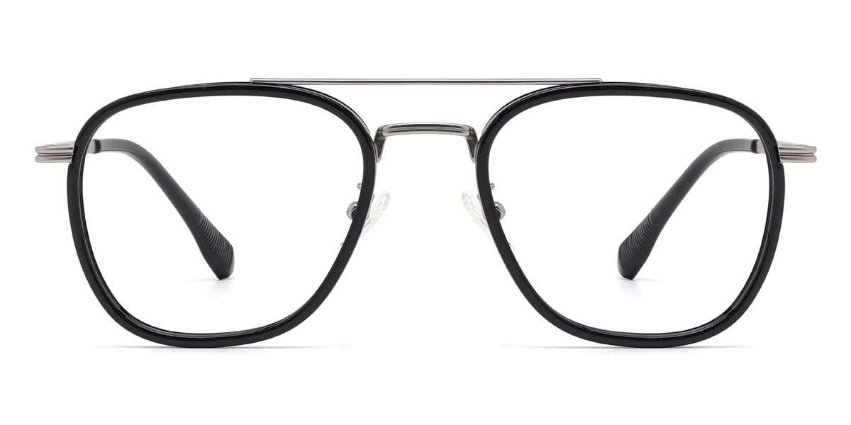 Black Silver Sidney - Aviator Glasses