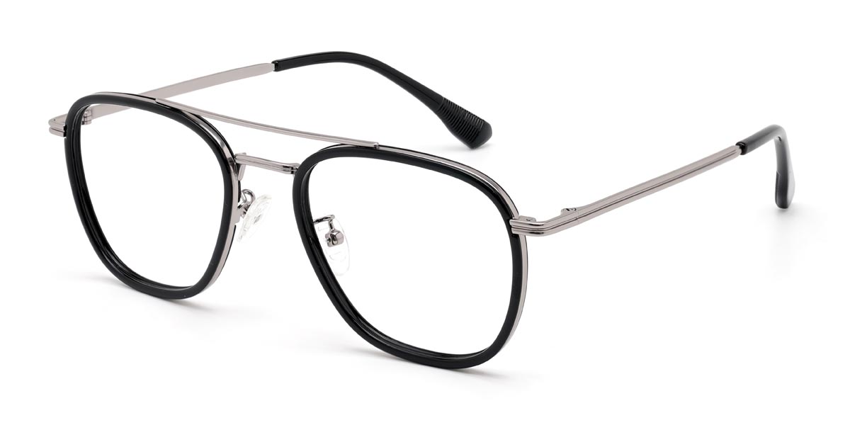 Noir Argent Sidney - Aviator Glasses