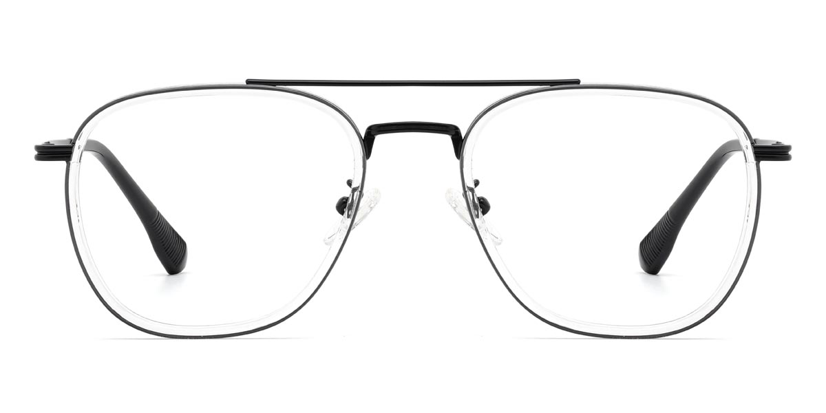 Black Clear Sidney - Aviator Glasses