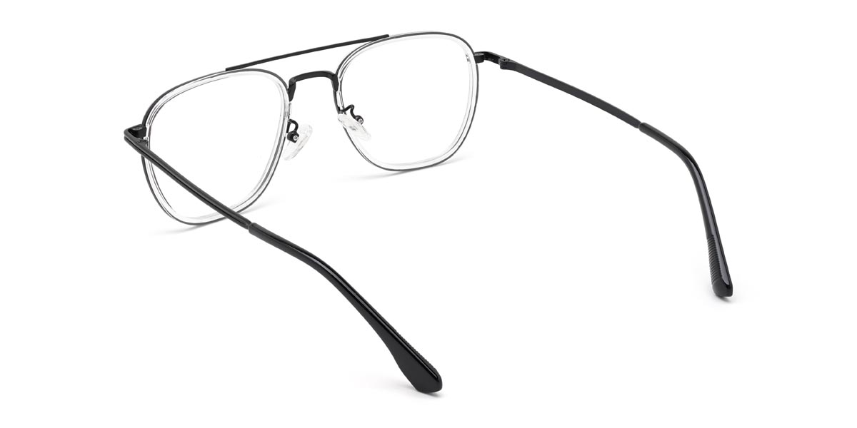 Black Clear Sidney - Aviator Glasses