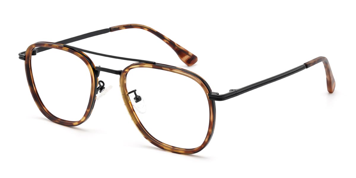 Noir Écaille de tortue Sidney - Aviator Glasses