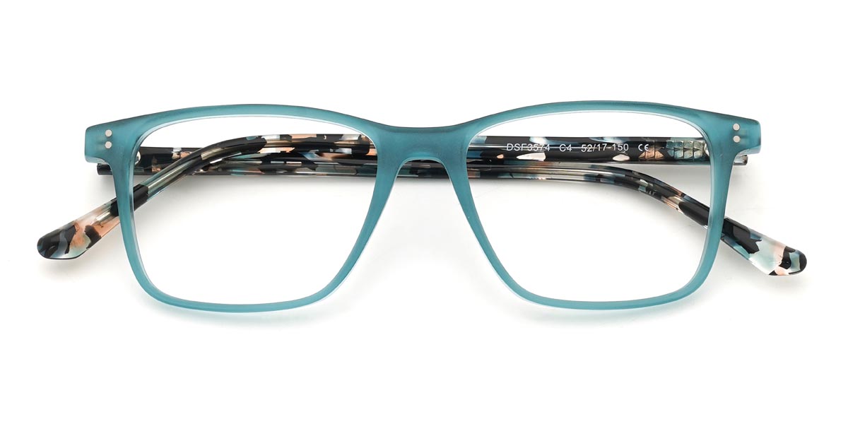 Mint Blue Ulysses - Rectangle Glasses