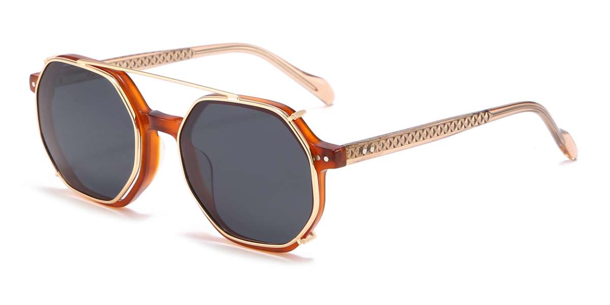 Tortoiseshell Murray - Oval Clip-On Sunglasses