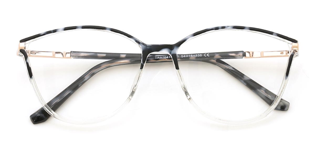 Clear Black Tortoiseshell Chloe - Cat Eye Glasses