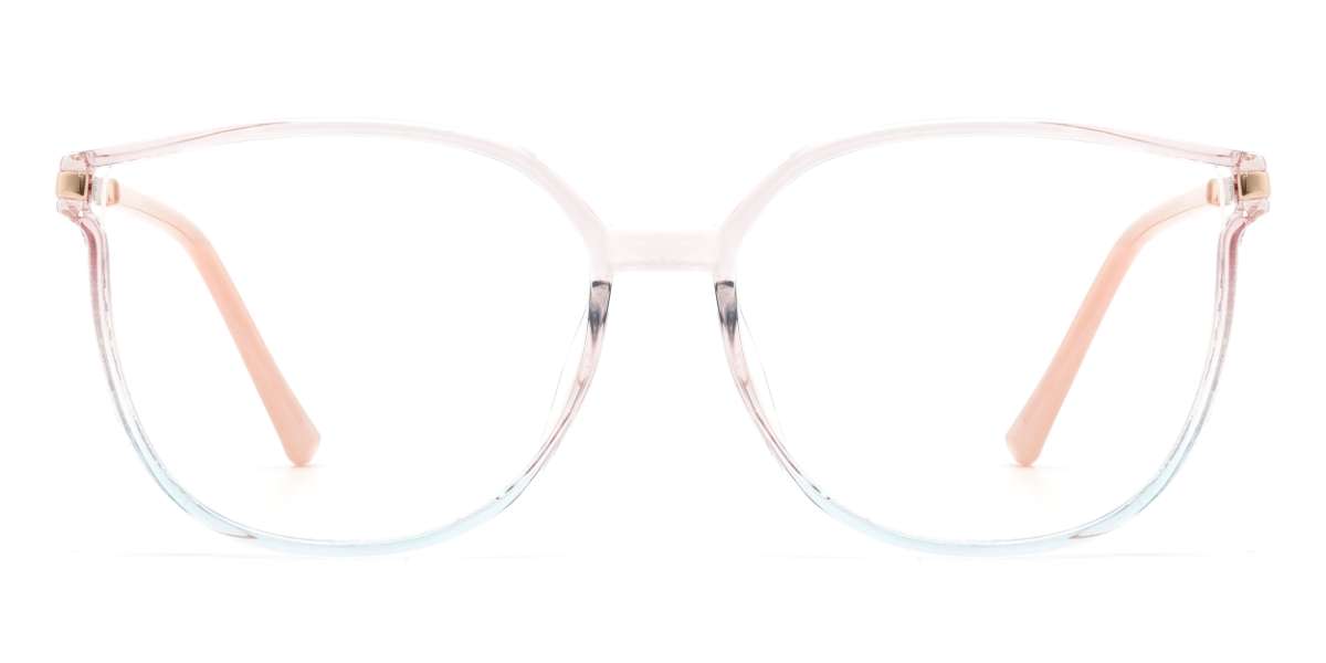 Pink Blue Harmony - Rectangle Glasses
