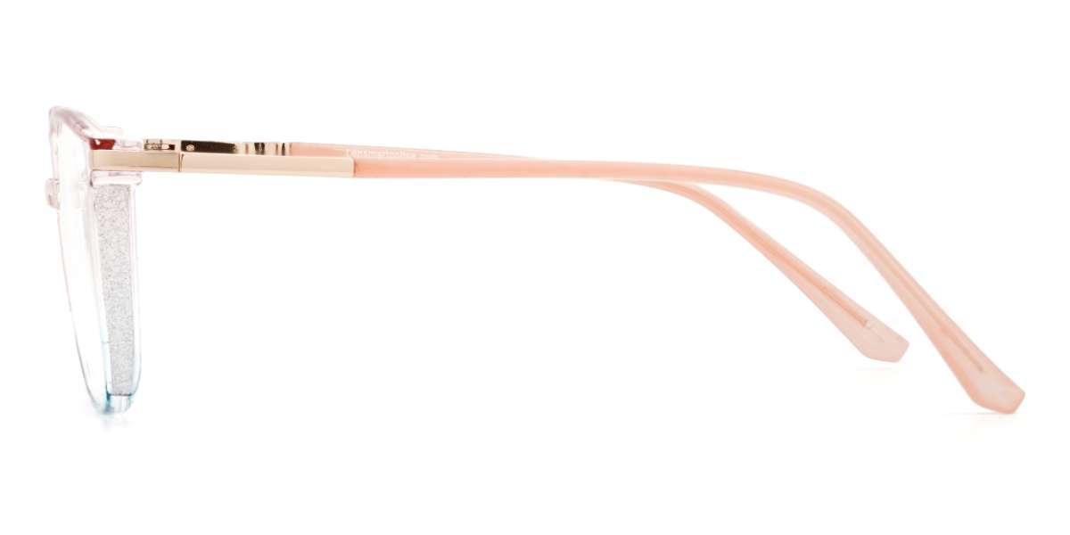 Pink Blue Harmony - Rectangle Glasses