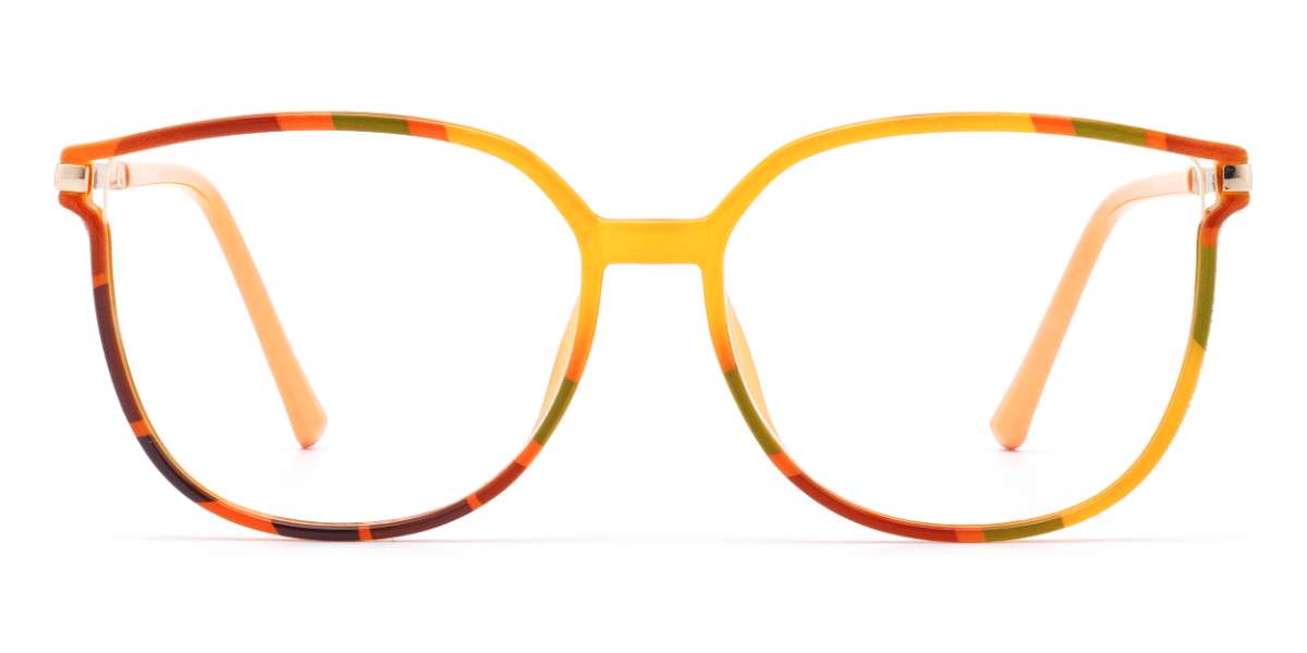Yellow Orange Green Harmony - Rectangle Glasses