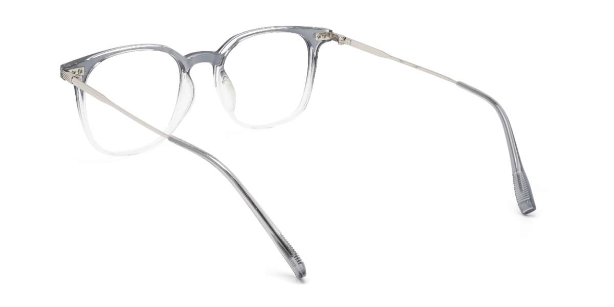 Gradient Grey Hilda - Square Glasses