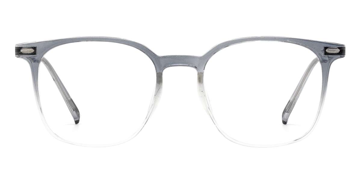 Gradient Grey Hilda - Square Glasses