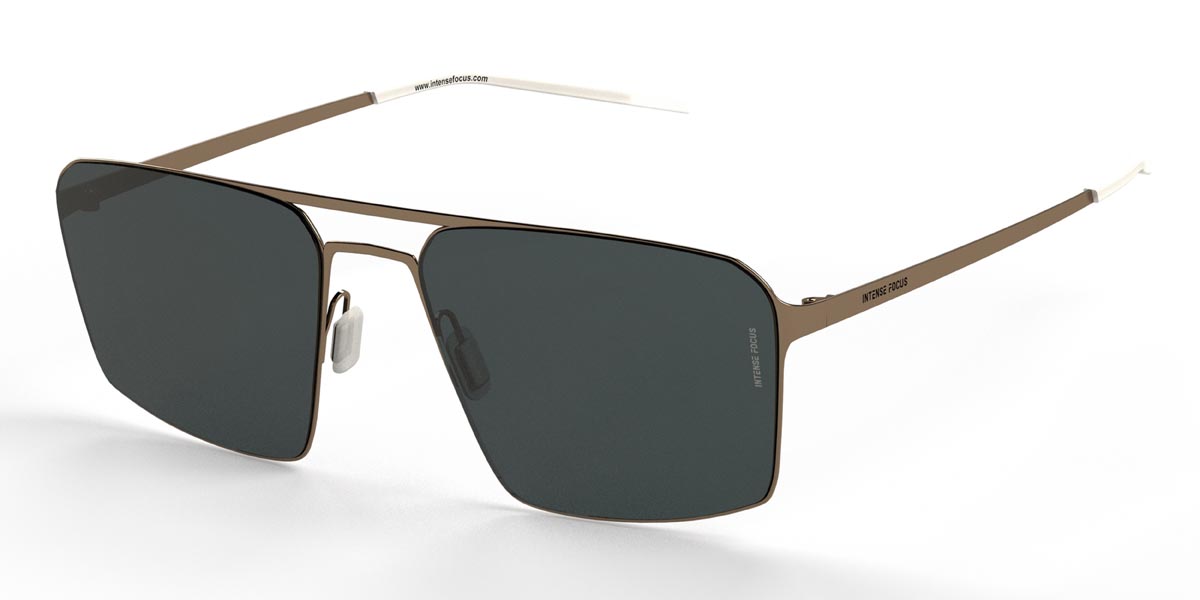 Gold Grey Metal Might 7 X - Square Sunglasses