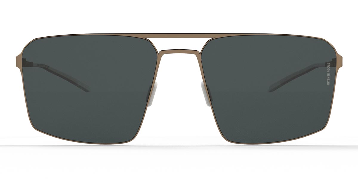 Gold Grey Metal Might 7 X - Square Sunglasses