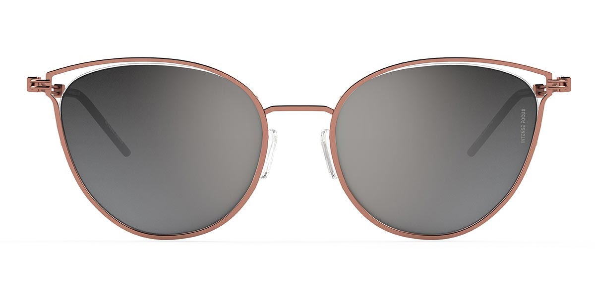 Marrón Gris Metal Might 12 X - Cat Eye Sunglasses