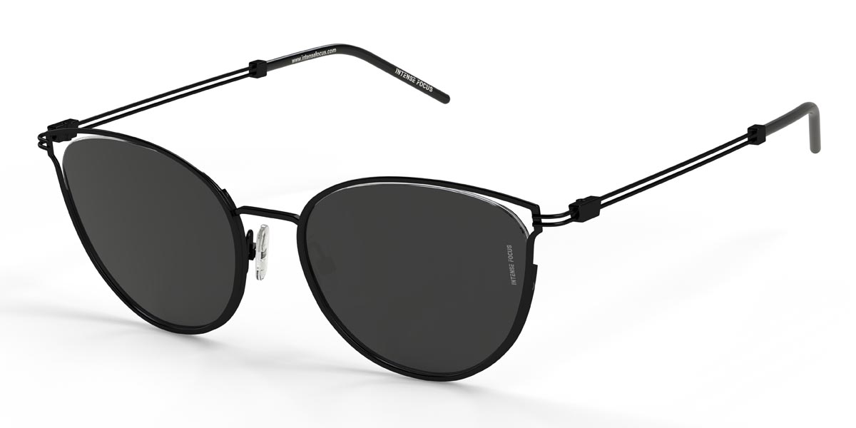 Black Grey Metal Might 12 X - Cat Eye Sunglasses