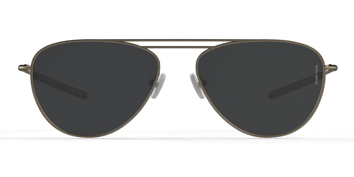 Gold Grey Straight Line 4 X - Aviator Sunglasses