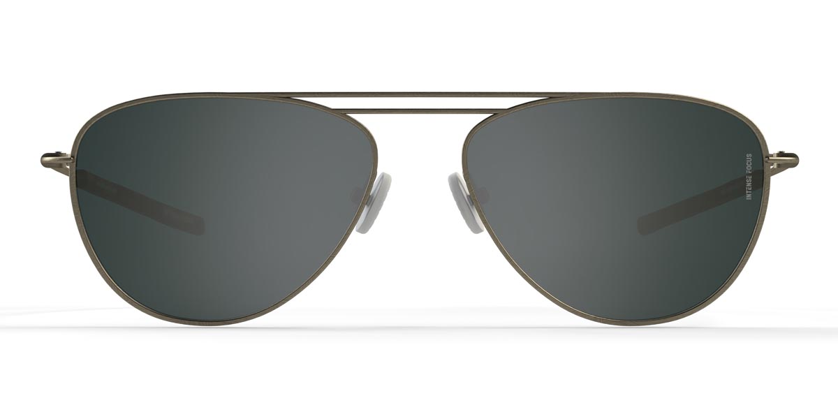 Silver Grey Straight Line 4 X - Aviator Sunglasses