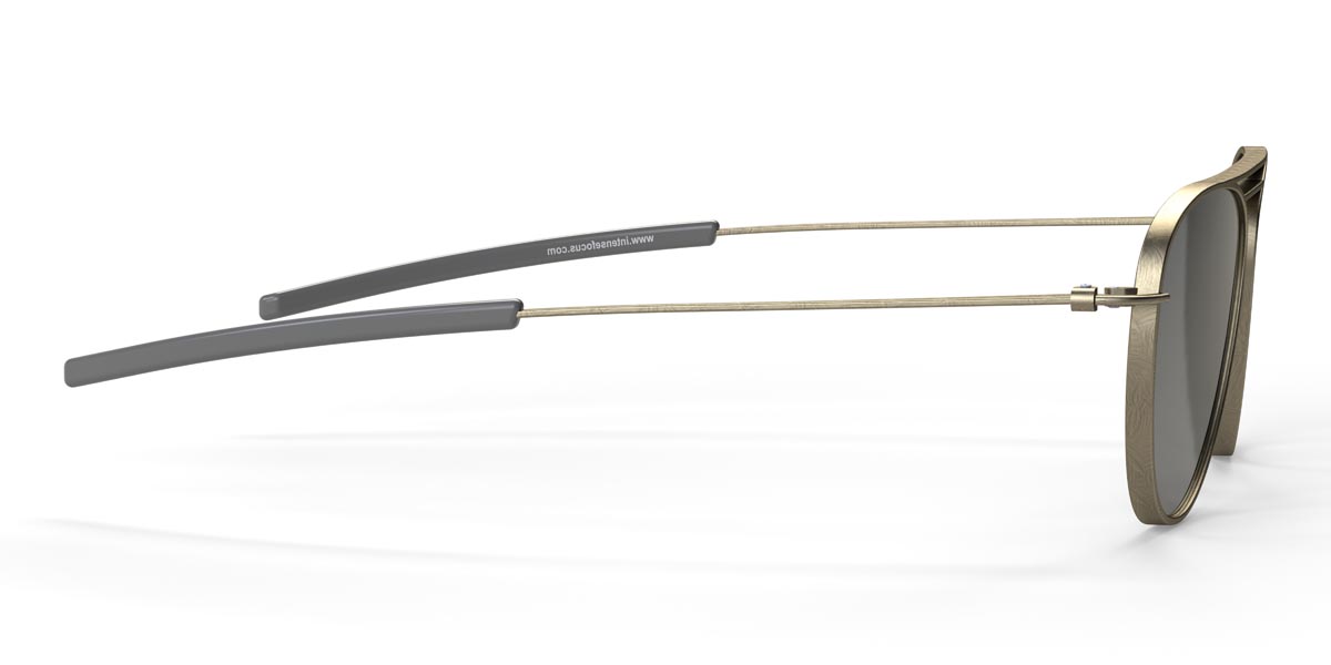 Gold Grau Straight Line 4 X - Aviator Sunglasses