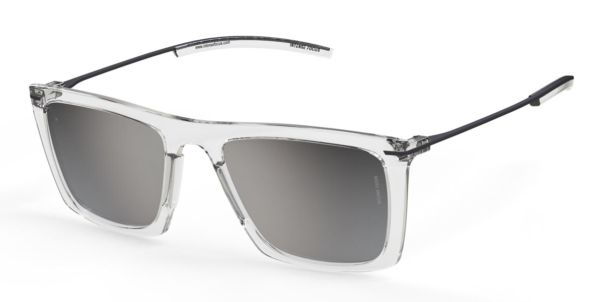 Clear Grey Straight Line 14 X - Square Sunglasses