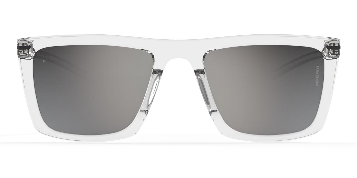 Clear Grey Straight Line 14 X - Square Sunglasses