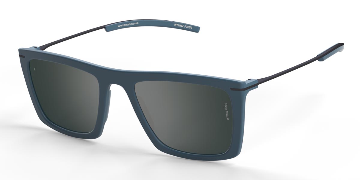 Blue Grey Straight Line 14 X - Square Sunglasses