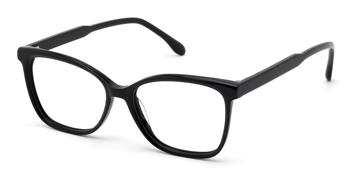 Black Denise - Rectangle Glasses