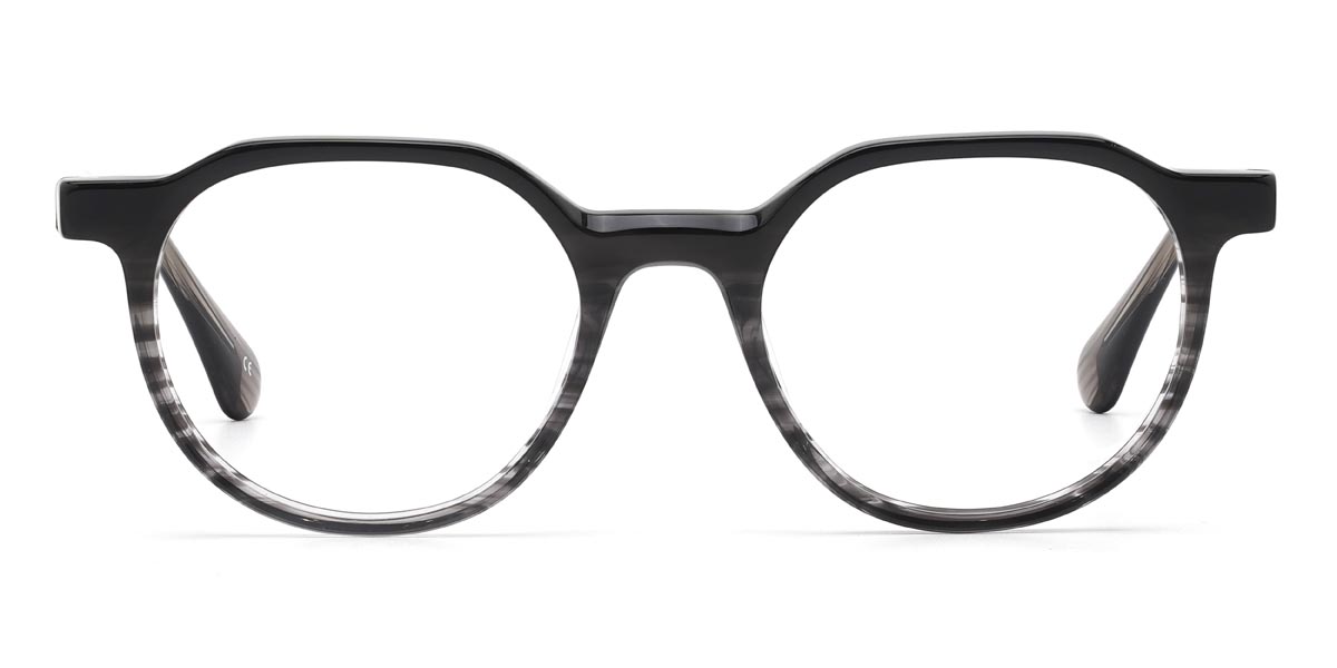 Black Black Tortoiseshell Novia - Oval Glasses