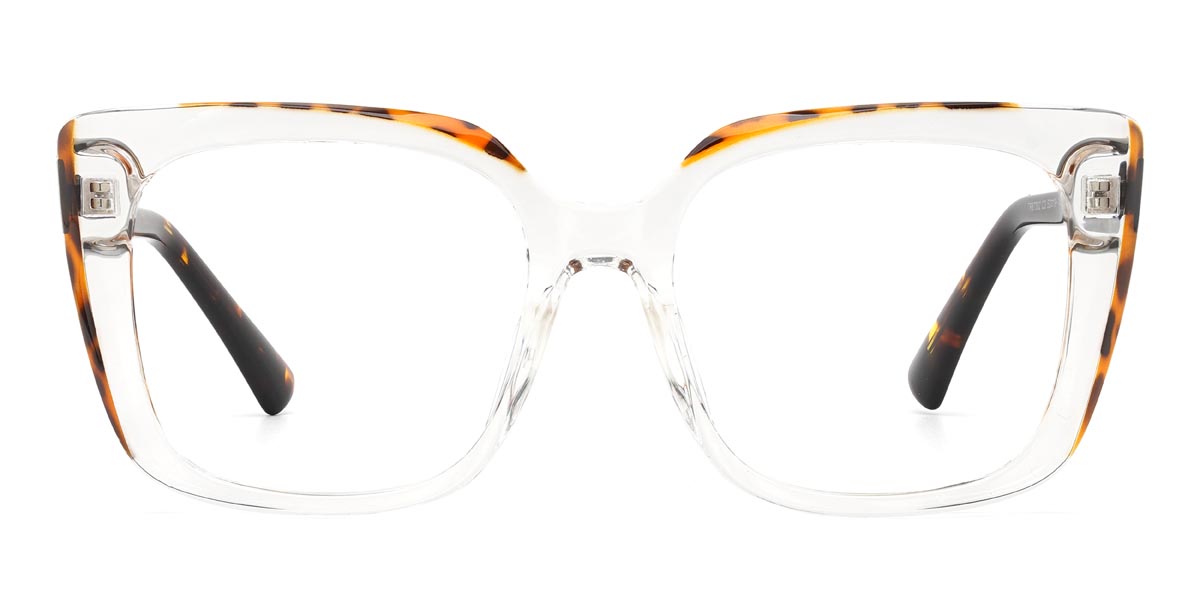 Clear Tortoiseshell Muriel - Square Glasses