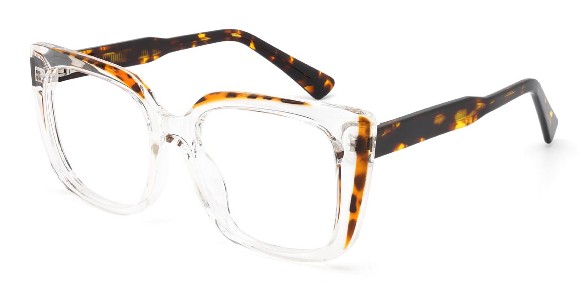 Clear Tortoiseshell Muriel - Square Glasses