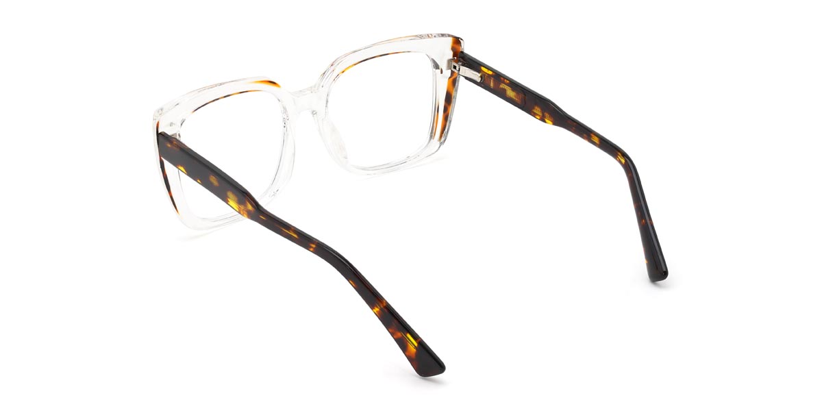 Clear Tortoiseshell Muriel - Square Glasses