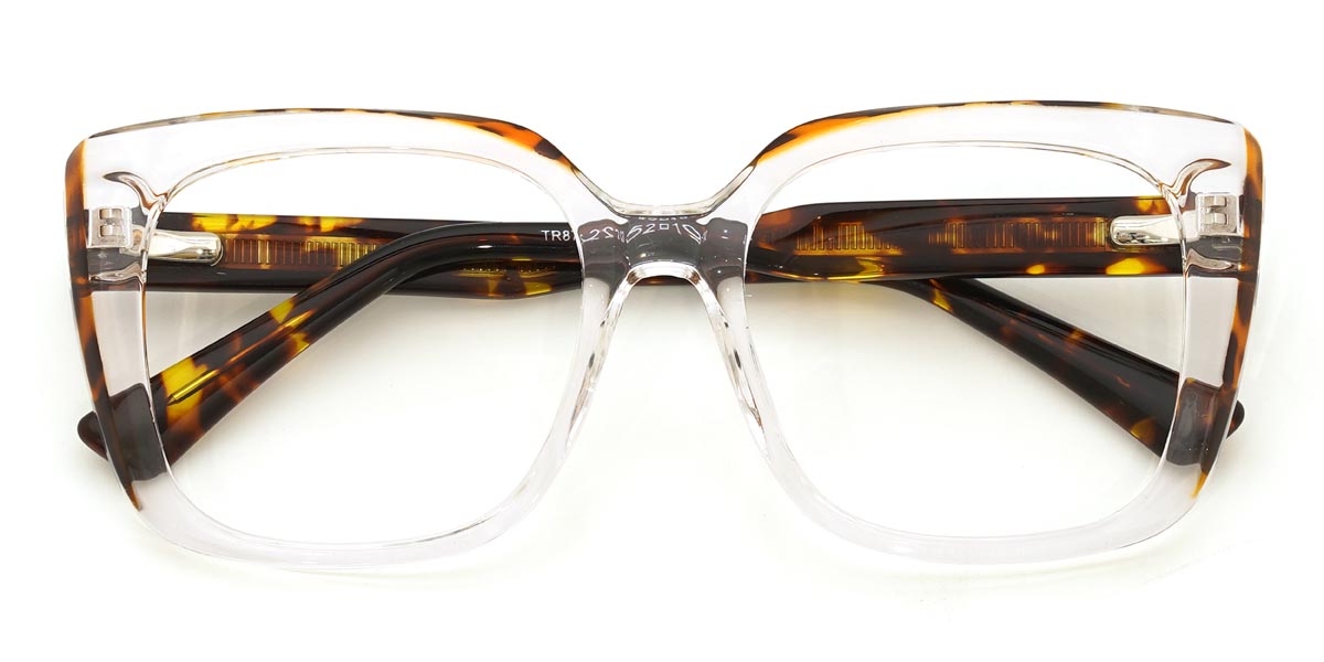 Clear Tortoiseshell Muriel - Square Glasses