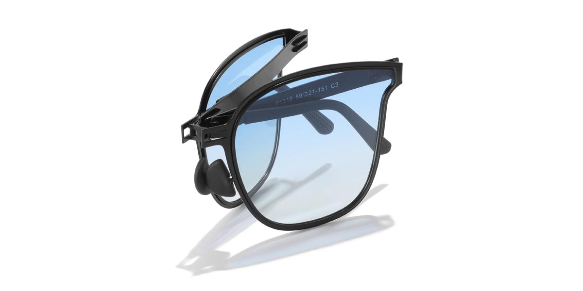 Black Blue Xenia - Square Sunglasses