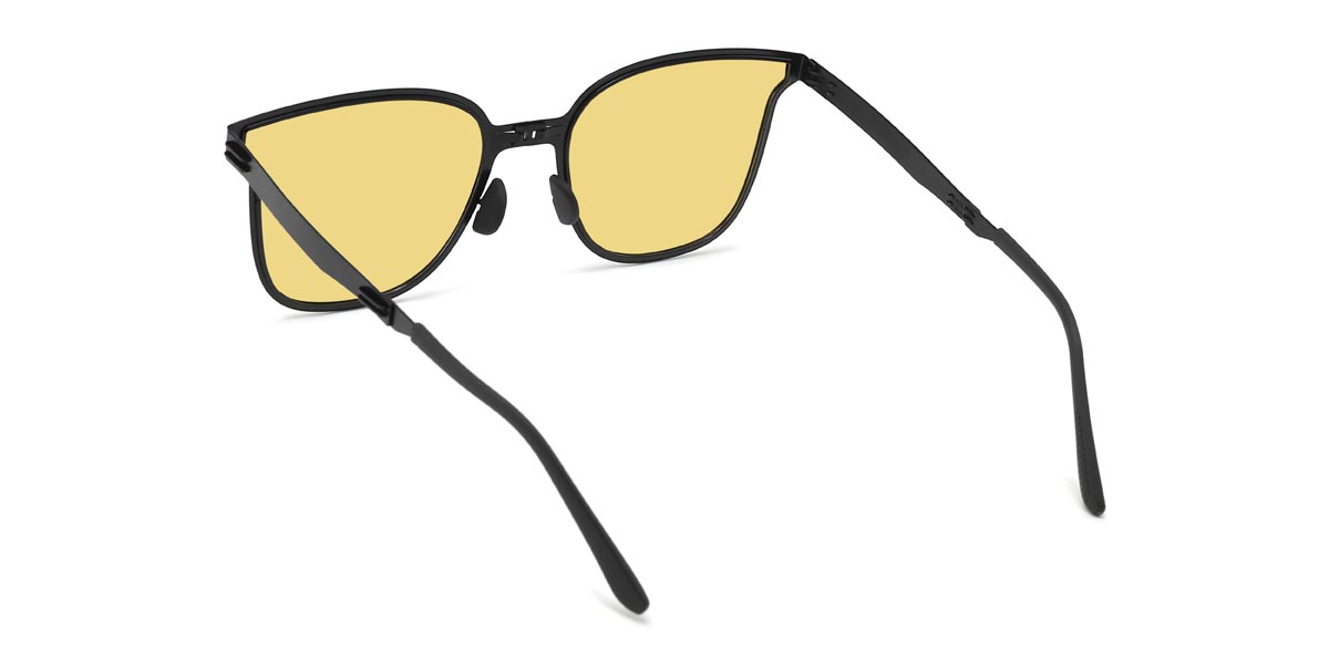 Black Yellow Xenia - Square Sunglasses