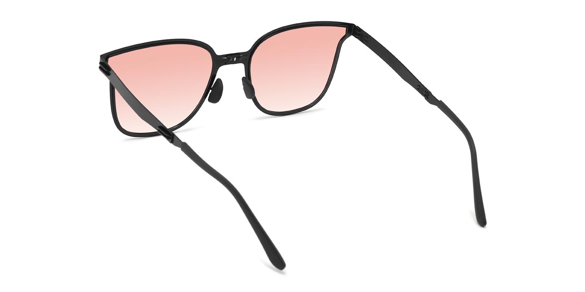 Black Gradual Red Xenia - Square Sunglasses