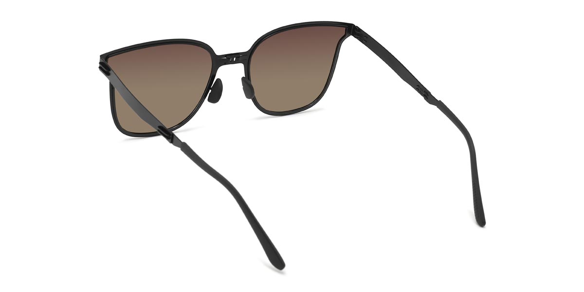 Black Brown Xenia - Square Sunglasses