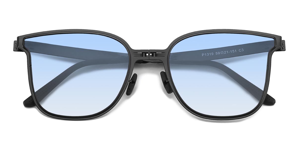 Black Blue Xenia - Square Sunglasses