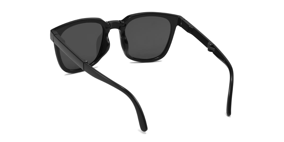 Noir Gris Viola - Square Sunglasses