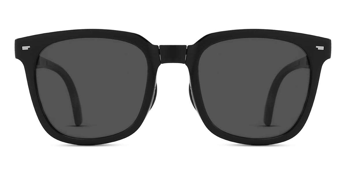 Black Grey Viola - Square Sunglasses