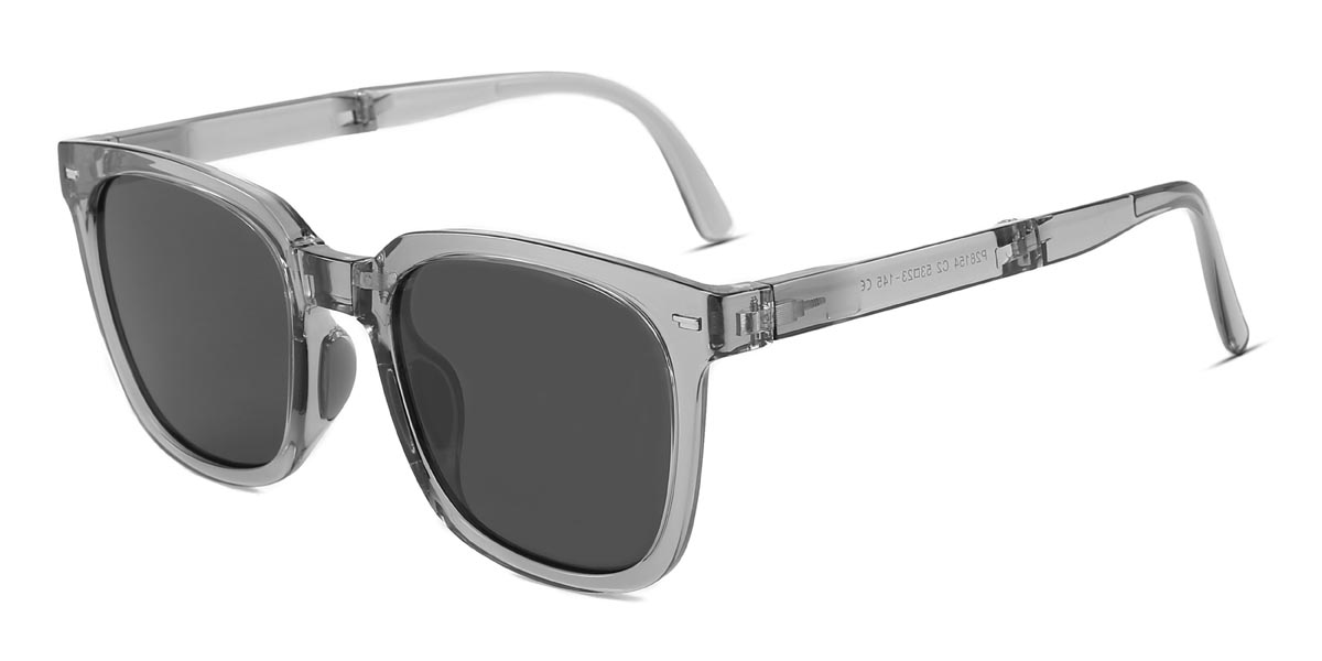 Klargrau Grau Viola - Square Sunglasses