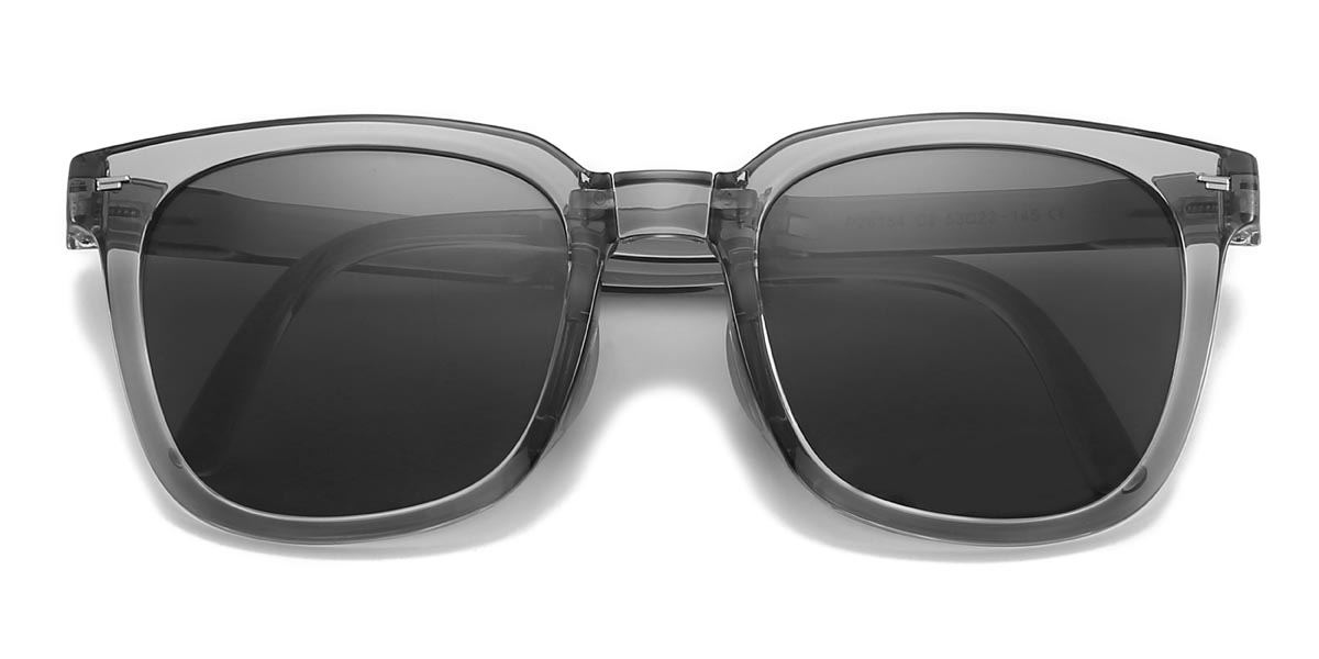 Clear Grey Grey Viola - Square Sunglasses