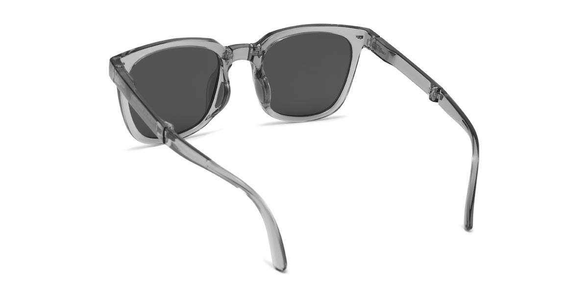 Clear Grey Grey Viola - Square Sunglasses