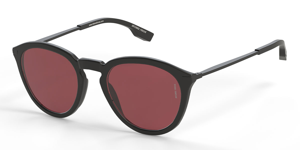 Preto Vermelho Erist 6 X Óculos - Round Sunglasses