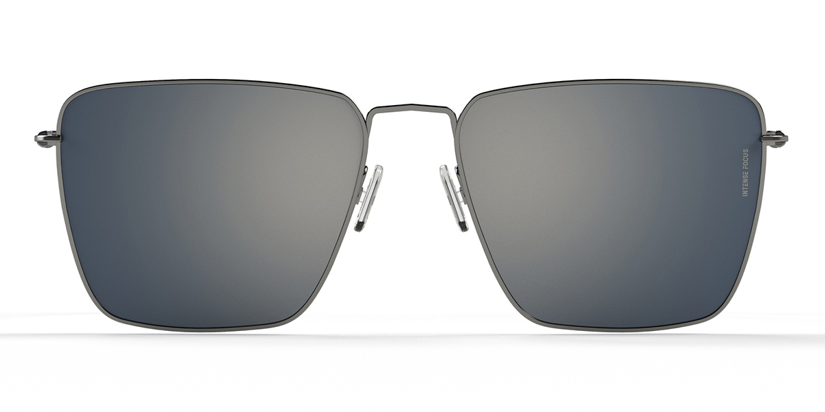 Silver Gradual Grey Light Rim 15 X - Square Sunglasses