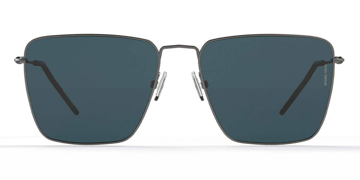 Silver Blue Light Rim 15 X - Square Sunglasses