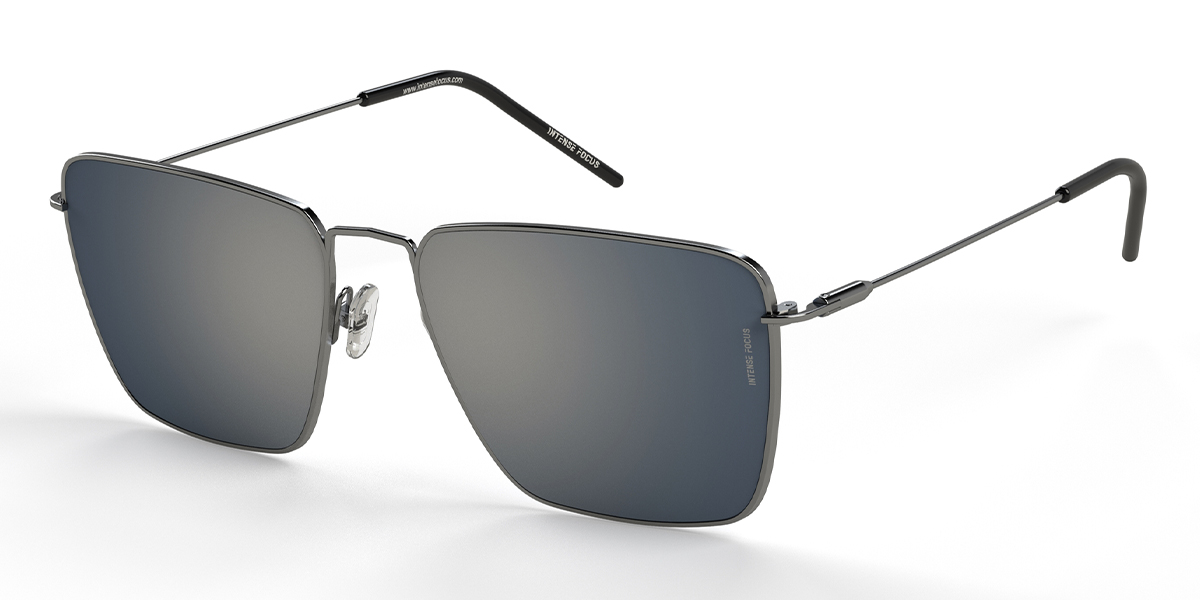 Silver Gradual Grey Light Rim 15 X - Square Sunglasses