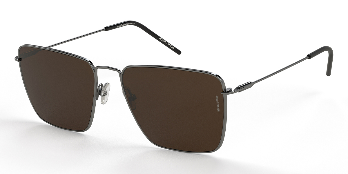 Silver Brown Light Rim 15 X - Square Sunglasses