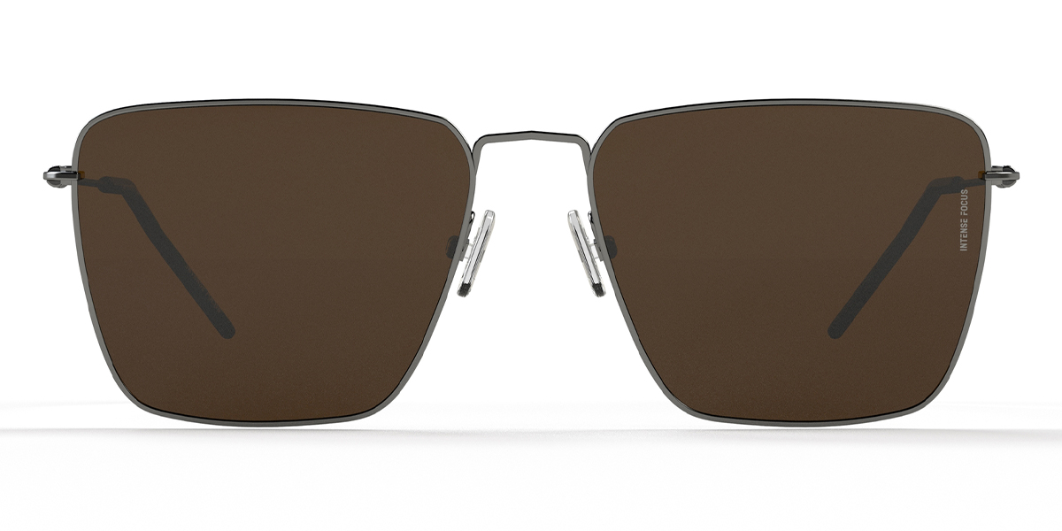 Silver Brown Light Rim 15 X - Square Sunglasses