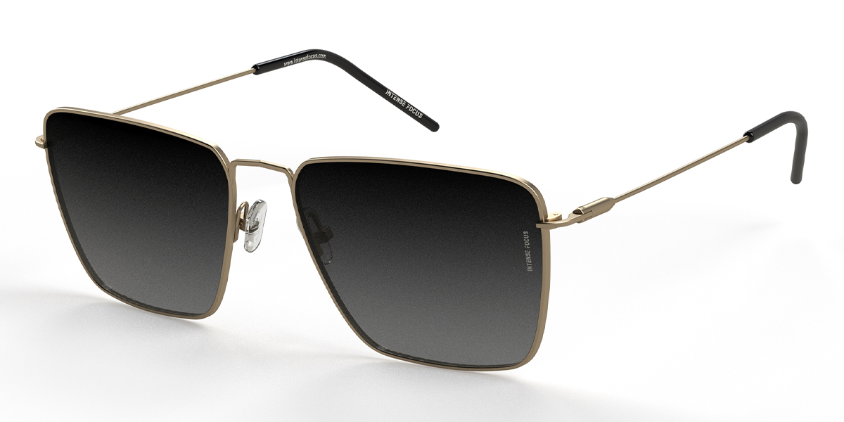 Gold Grey Light Rim 15 X - Square Sunglasses